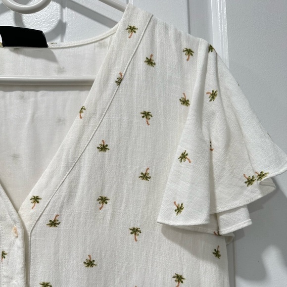 Vici Palm Tree Prints Short-Sleeve Casual Tunic - Picture 2 of 5